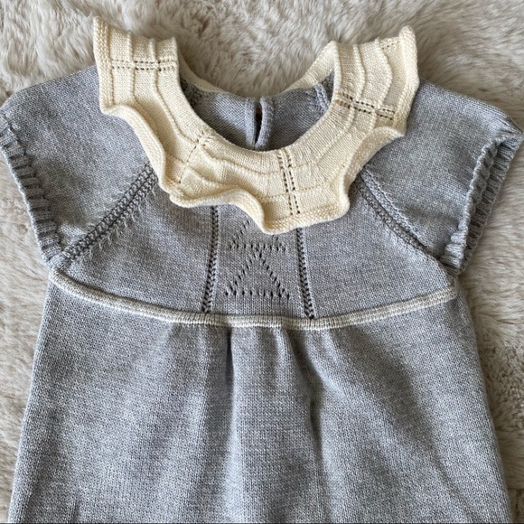 BABY GIRL KNIT RUFFLE ROMPER - Picture 2 of 6